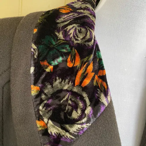 Donnybrook Worumbo Donnybrook women XL full length wool trench coat w/soft floral collar olive green color