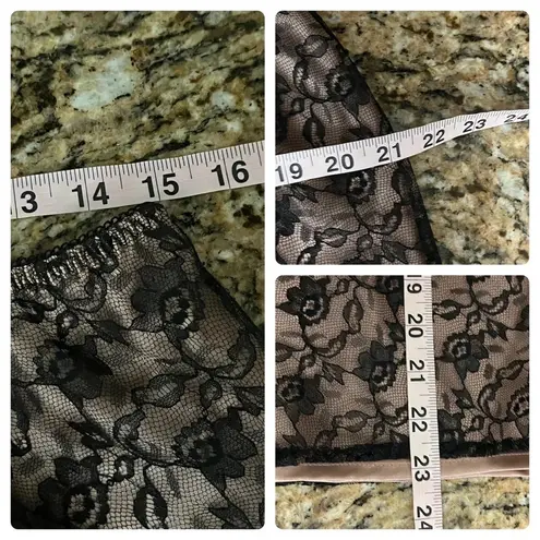 Susan Lucci Women’s Pencil Skirt L Black Lace Overlay Mini Skirt Romantic Goth Size L