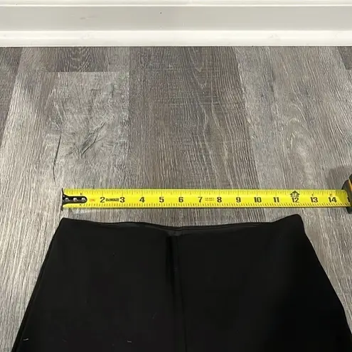 Lysse black stretch dress cropped pants with small side ankle slit hem - S