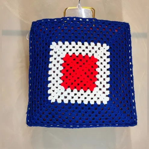 Womens Handmade Crochet/motif Knit granny square chic Granny