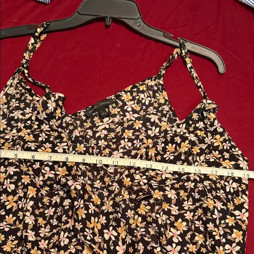 Moa Moa  Black Floral Camisole