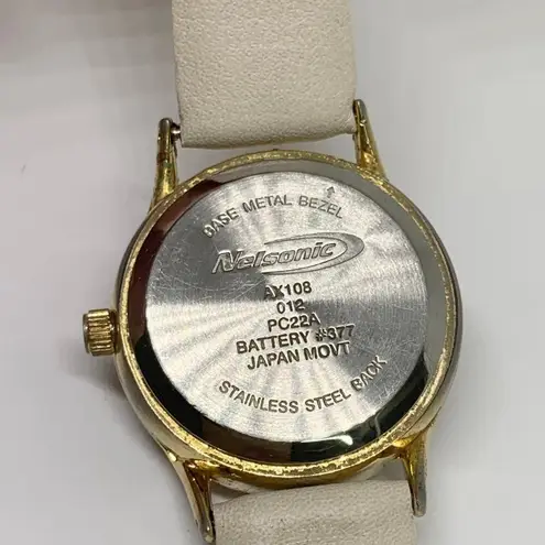 Vintage Nelsonic date watch women’s Quartz analog 27mm gold tone case running