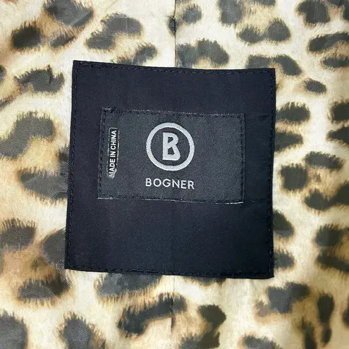 Bogner Ski Jacket W/‎ Cheetah Print Lining Womens 8/M Black Size M