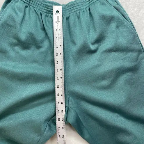 Alfred Dunner pants womens 10 Grandma pull on ankle pants Sea foam green soft Size 10P