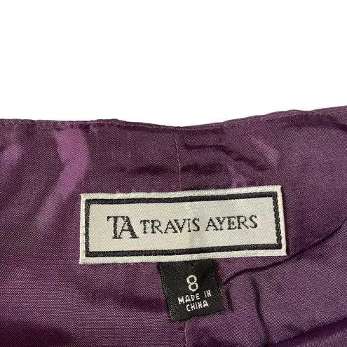 Travis Ayers Silk Blazer Set Gray Size 8