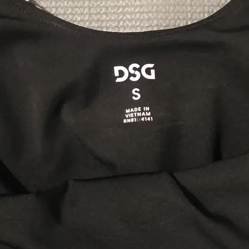 DSG Cream Fitted Crop Tank Top Black