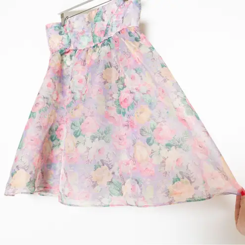 Selkie Organza Pastel Floral Print Cupcake Dress