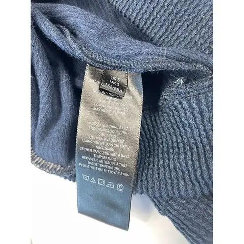 Maeve Navy Blue Ribbed Long Sleeve Casual Sweater Top size S