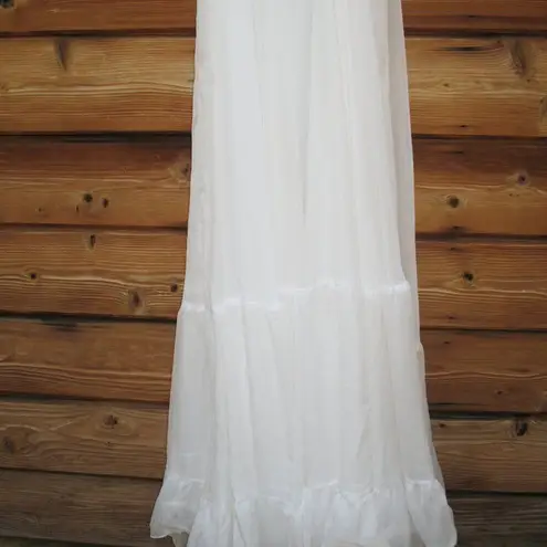 Mac Duggal 67911 Ruffled Tiered Cut Out Chiffon Gown Dress White 6