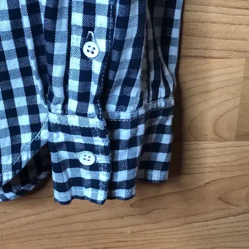 Prince & Fox Woven Large Navy Blue/White Blouse White