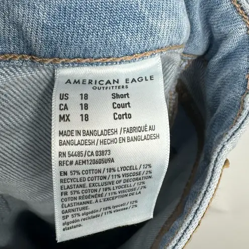 American Eagle  Super High Rise Baggy Wide Leg Carpenter Jeans Size 18 Short