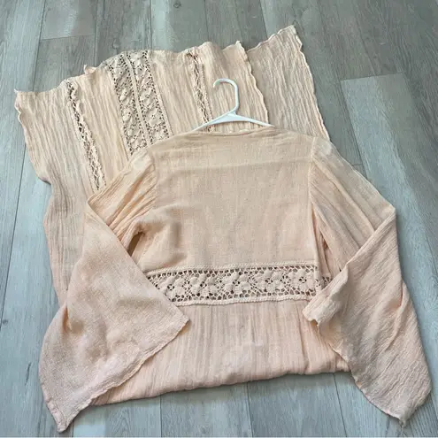 Jen's Pirate Booty Maxi Dress kingdom lace sheer womens Pink (xsmall) boho party