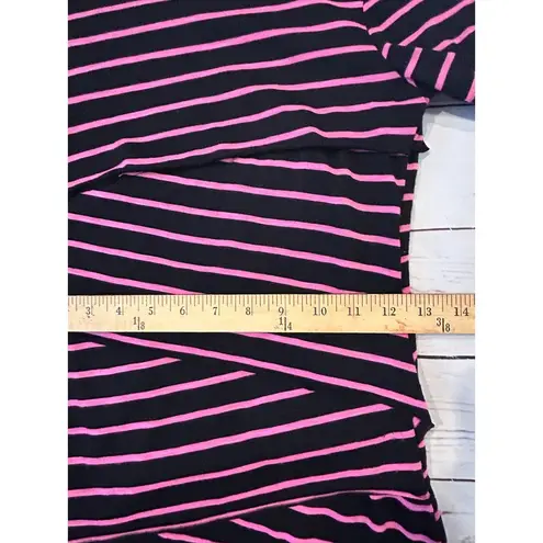 City Triangles  Black with Pink Stripe Bodycon Dress Women Small Barbie