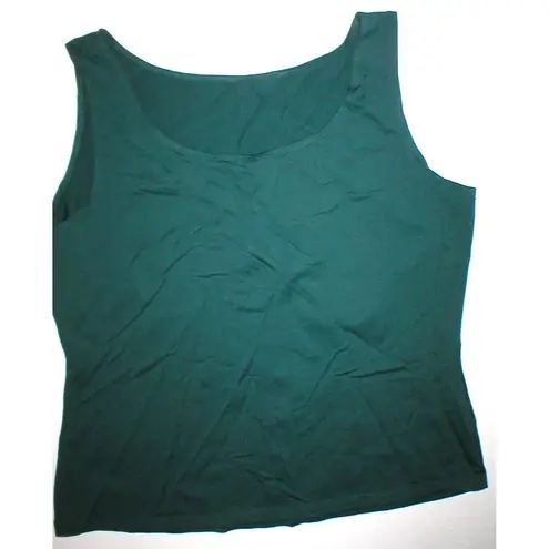 NWT Worth Womens L Top Designer New York Dark Spruce Green Tank Soft USA Office Size L