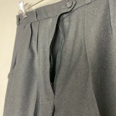 Vintage Georgio Saint Angelo Wool Slacks Pants Black Retro Professional Classic Size 4