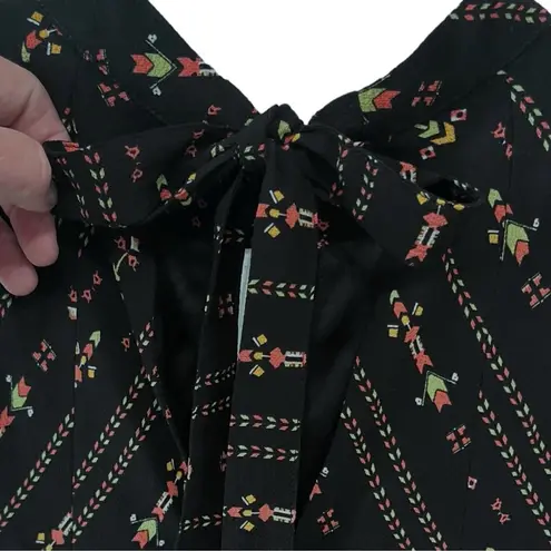 Femininity Unraveled Geometric Black Sleeveless Dress Size S Boho Chic Mod Indie