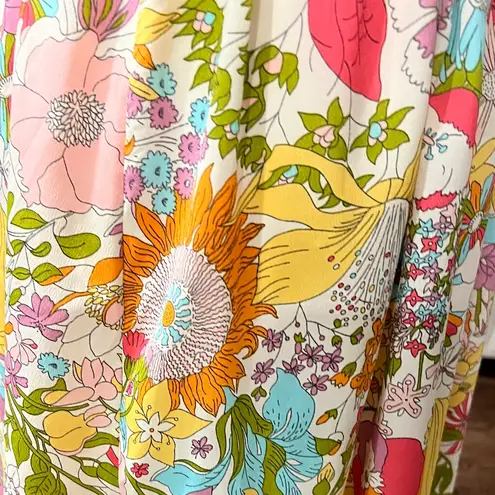 Liberty of London x Target Collab Retro Print Floral Halter Dress Size Large Yellow