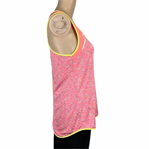 Tangerine Womens Tank Top Shirt Reflective Running Athletic Pink Yellow Medium