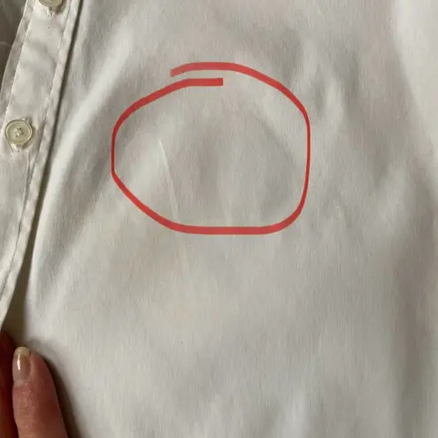 Lafayette 148 New York women's size P cream button down collared blouse sequin - Image 9