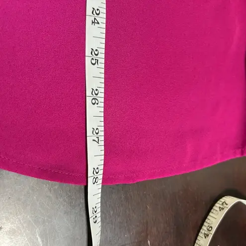 Cynthia Steffe Magenta V-Neck Blouse M | Bold Work-to-Wine Top, Style 8459051