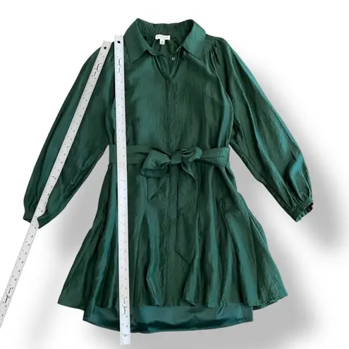 Current Air Elias Mini Dress Pleated Shoulders in jewel green Size Large