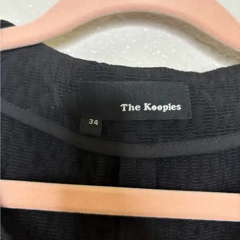 The Kooples Zip Front Jacquard Knit Sleeveless Mini Dress