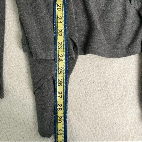 Ellen Tracy Draped Cardigan Grey Medium