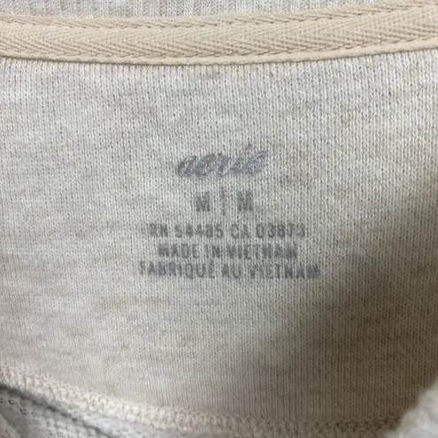 Aerie  Cream Camouflage Oversized Good Vibes Sweatshirt Sz.M