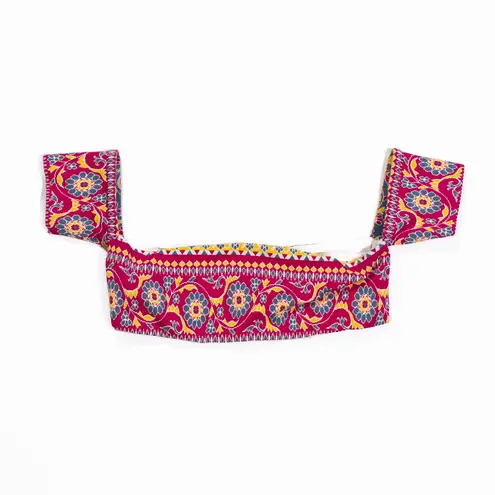 Soul Of A Hippie SOAH Off The Shoulder Two Piece Flora Print Bikini Swim Top L