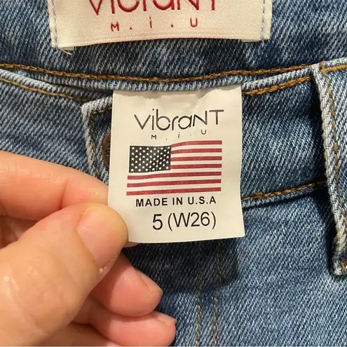 Vibrant M.I.U High Rise Distressed Boyfriend Jeans Size 5