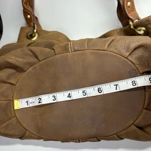 Coldwater Creek Brown Leather Hobo Shoulder Bag Satchel Purse Suede Y2K Boho