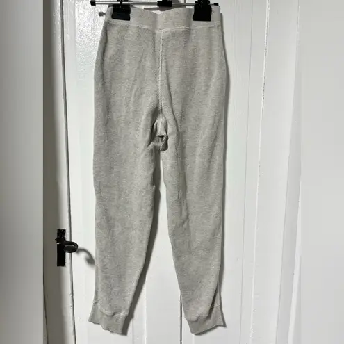 Pact Organic Cotton gray waffle knit joggers with pockets size XS
