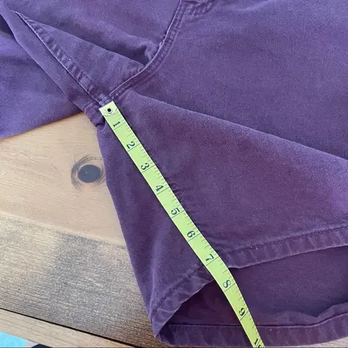 Purple High Waisted Shorts 90s Vintage Mom Style Eggplant Size 30