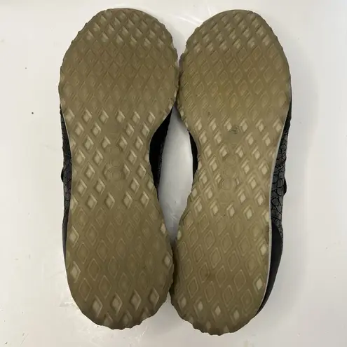 Ecco Shoes Women’s Black Sneaker Leather Danish Metallic Sneak Trainer Size 10