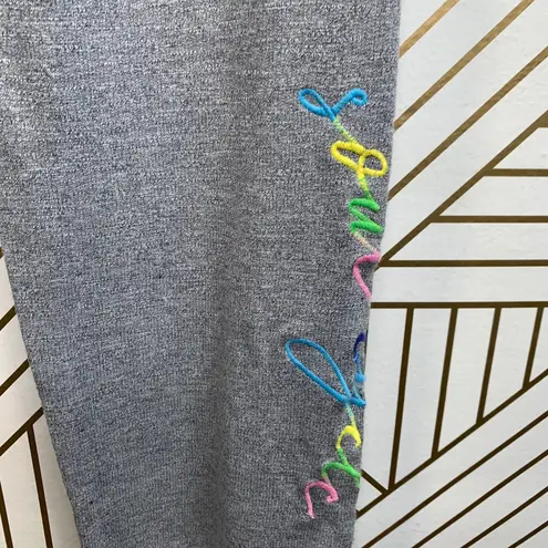 SoulCycle Monrow x  Embroidery Sweatpants Gray