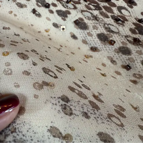 Y2K Eva Blue Asymmetrical Fairycore Sequin Dress Size 10 Brown Size M