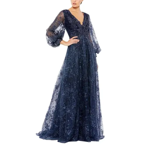 Mac Duggal  20283 Embellished Plunging Neck Gown, Size 4, New with Tag $798