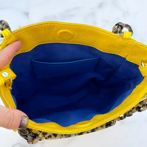 Edie Parker micro patent leather croc-embossed convertible tote shoulder bag