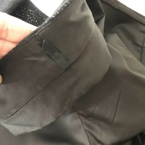 Club Monaco Black & Silver Metallic Sheath Dress Size 4 Square neckline Tailored