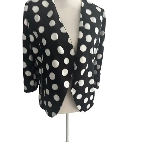 CHICOS Black White Polka Dot Jacket Blazer Size Chicos 0 / US Small 4