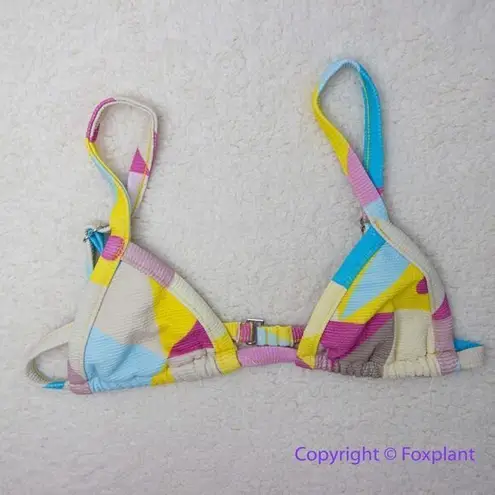 NEW Free People x mello the label Brazilian bikini top, size S Pink