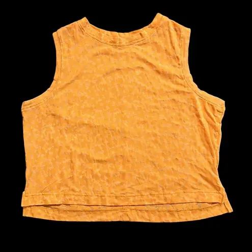 All In Motion  Orange Oversized Athletic Top with Solid and Sheer Print