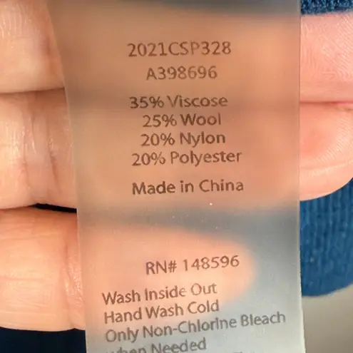 Universal Standard Form & Line Cardigan Womens 2XL Blue Wool Blend Sweater Long