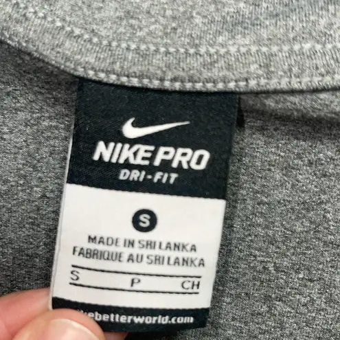Nike  Pro 1/4 Zip Women’s Small Running Pullover Gray Athletic Top - Image 3