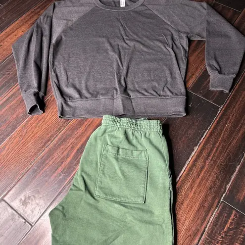 Los Angeles Apparel Terry cotton drawstring sweatpants & long sleeve sweatshirt