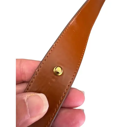 Lauren Ralph Lauren womens brown faux leather belt Size 12 SKU CS8002/7152672 Gold