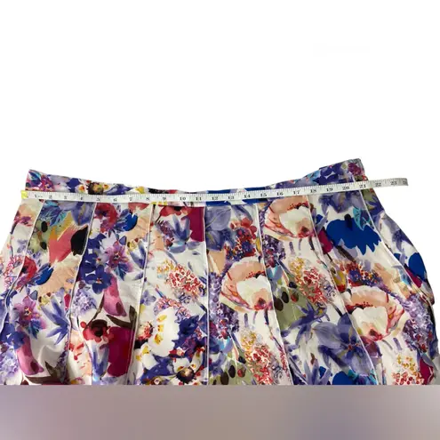 Coldwater Creek Women’s 2XL Floral Pleated Multicolor Cotton Blend Midi Skirt