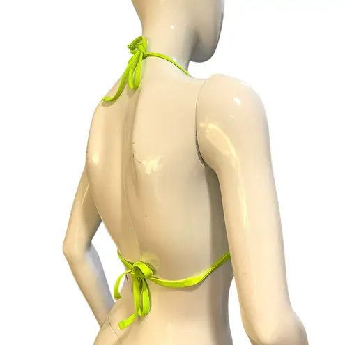 Hula Honey Striped Blue and Green Bikini Top Size XL