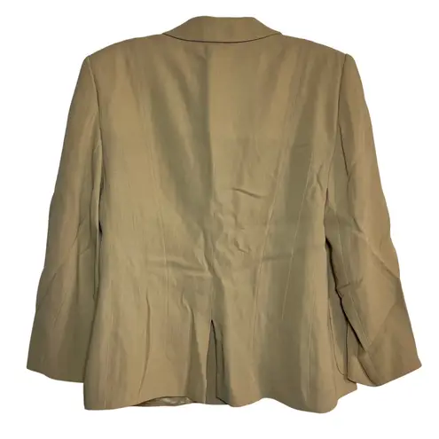 Giorgio Armani Vintage Wool Blazer Tan Beige Size 46 Office Business 80s Italy