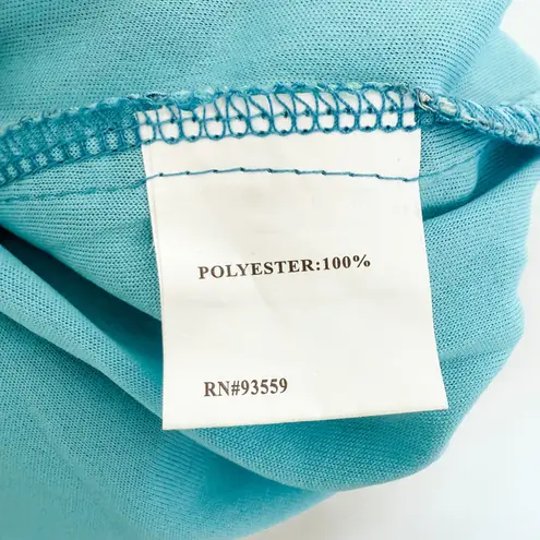 Y2K Gioia Womens Dress Top Size M Ruffle Beaded Floral Chiffon Fairy Cottage Blue Size M